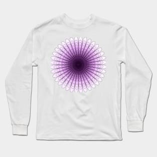 Purple Gradient Flower Long Sleeve T-Shirt